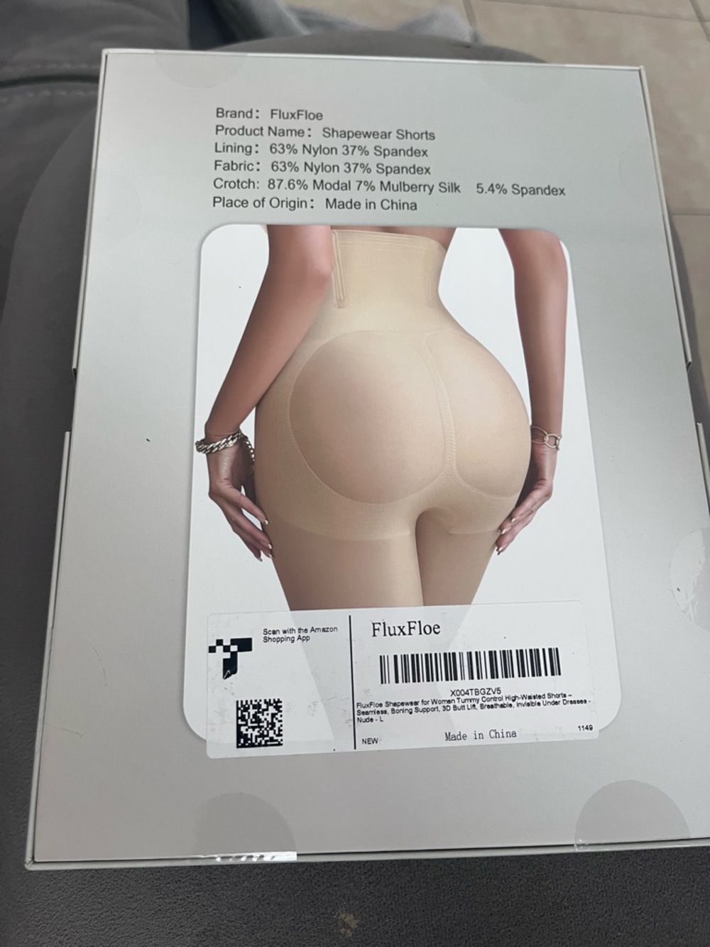 FluxFloe Women's Beige Shapewear Dress Shorts, Fajas de compresión